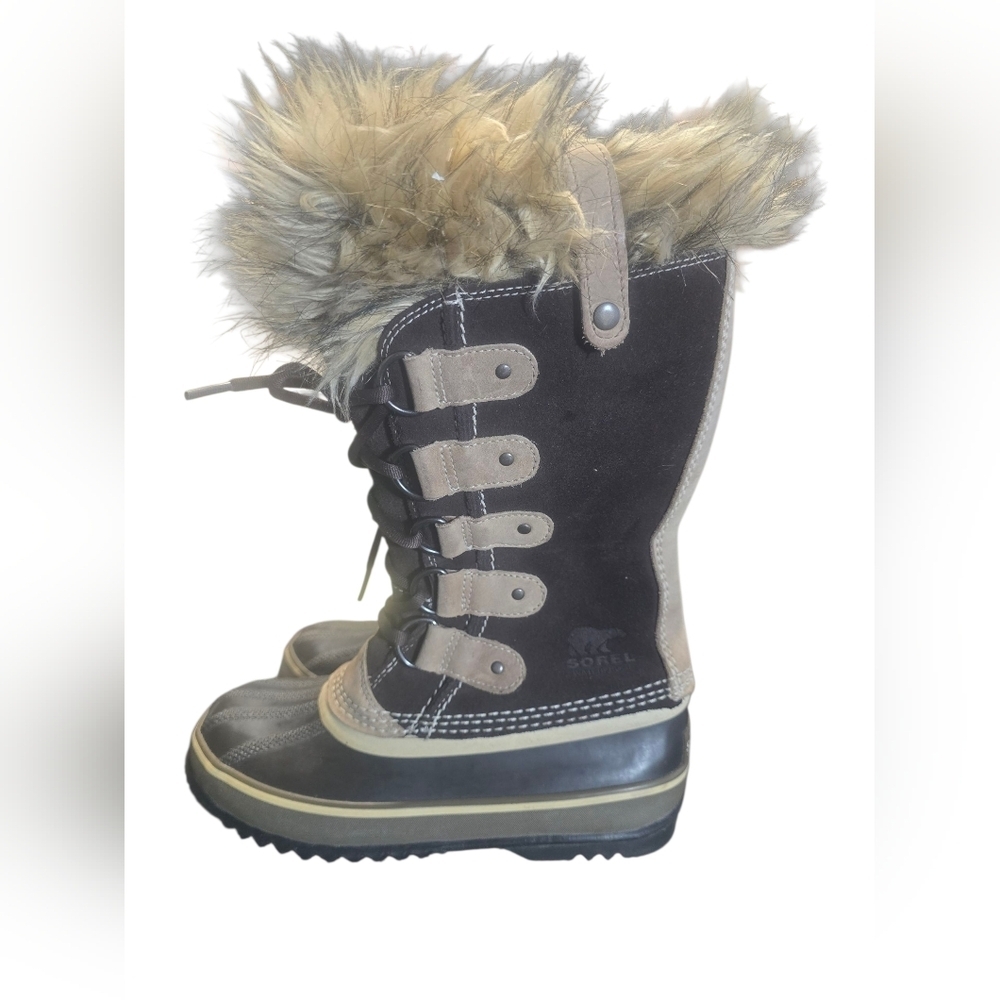 Sorel Women's Brown Joan of Arctic NL1542-248 Faux Fur Waterproof Boots Sz. 6